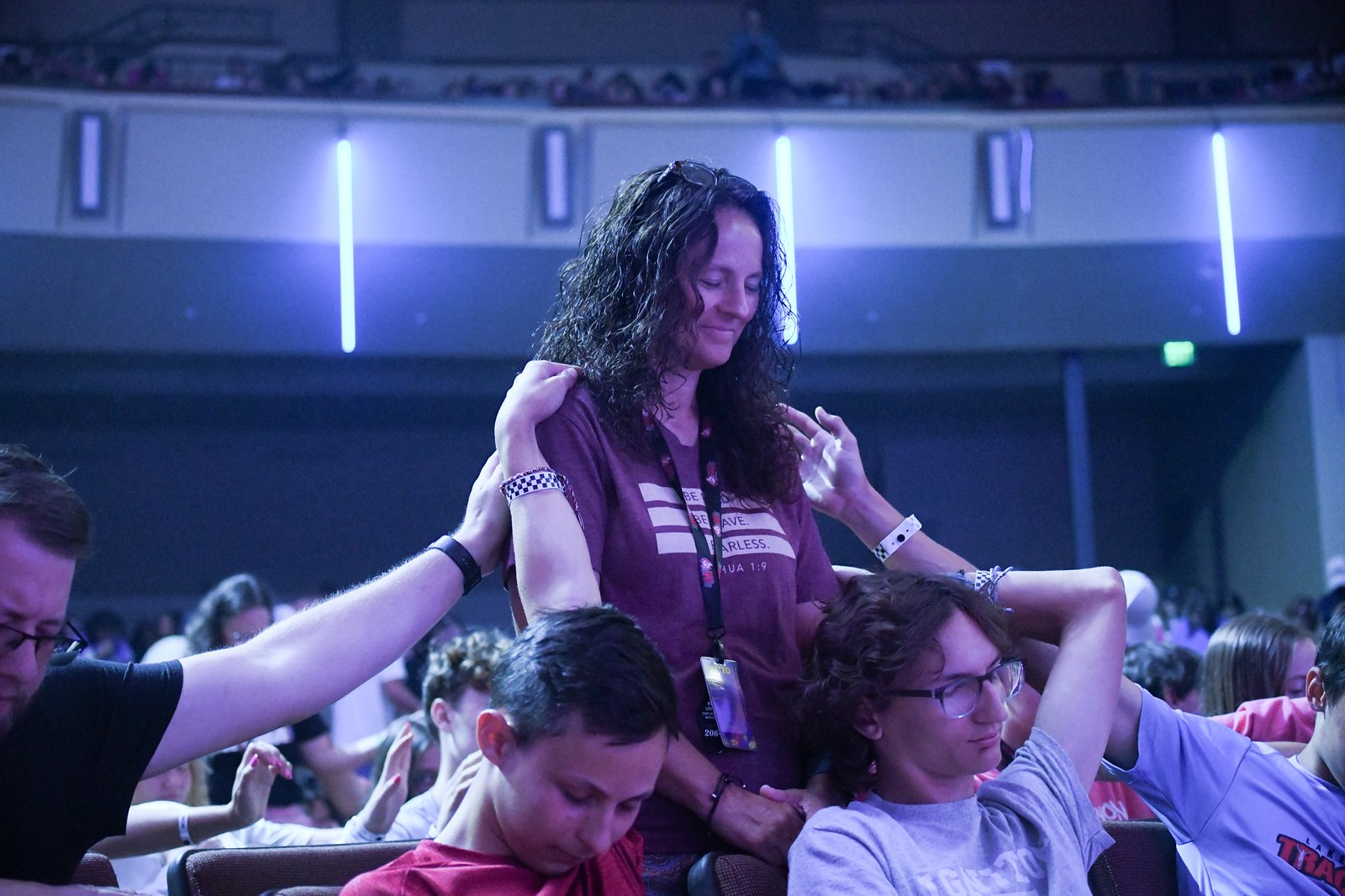 woman being prayed over
